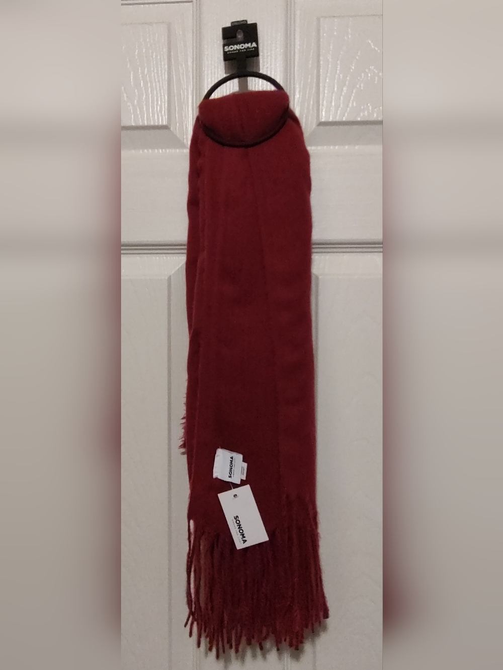 Sonoma Red Fringe Scarf